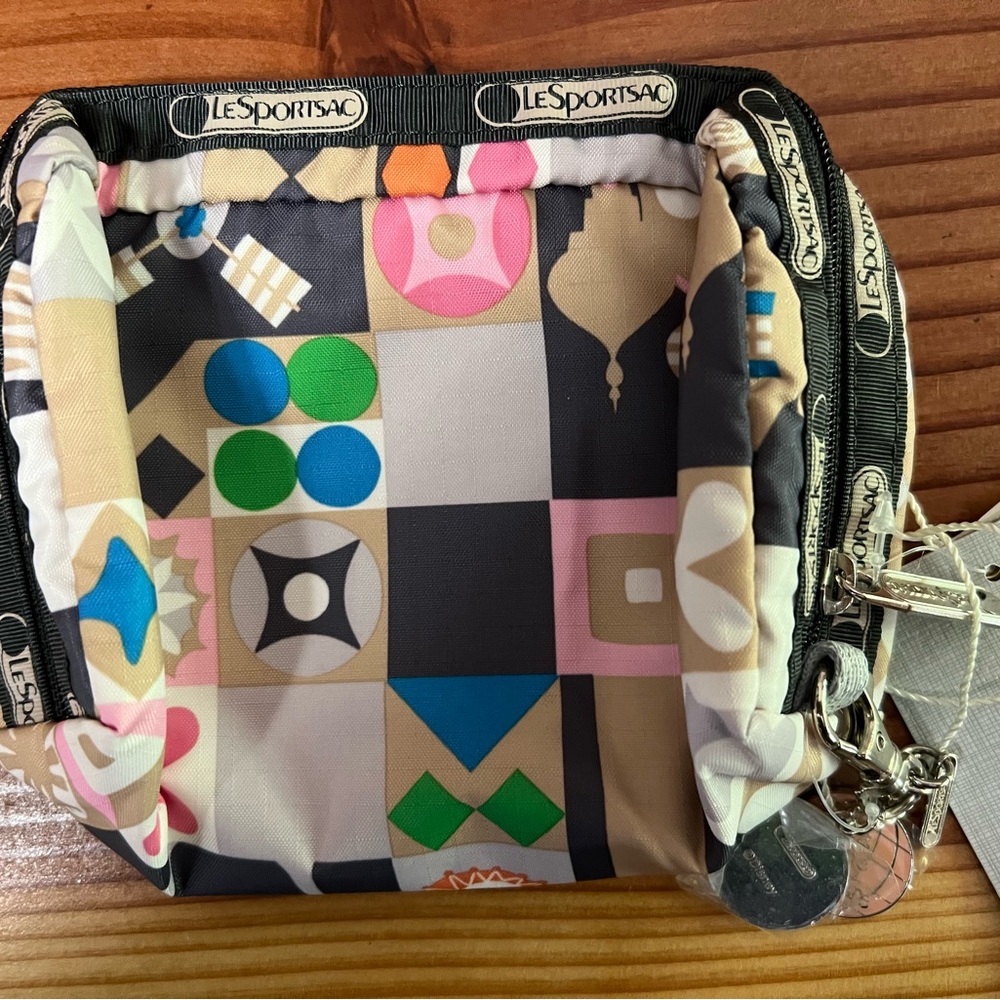 NWT Lesportsac Disney It’s a Small World rectangular cosmetic bag